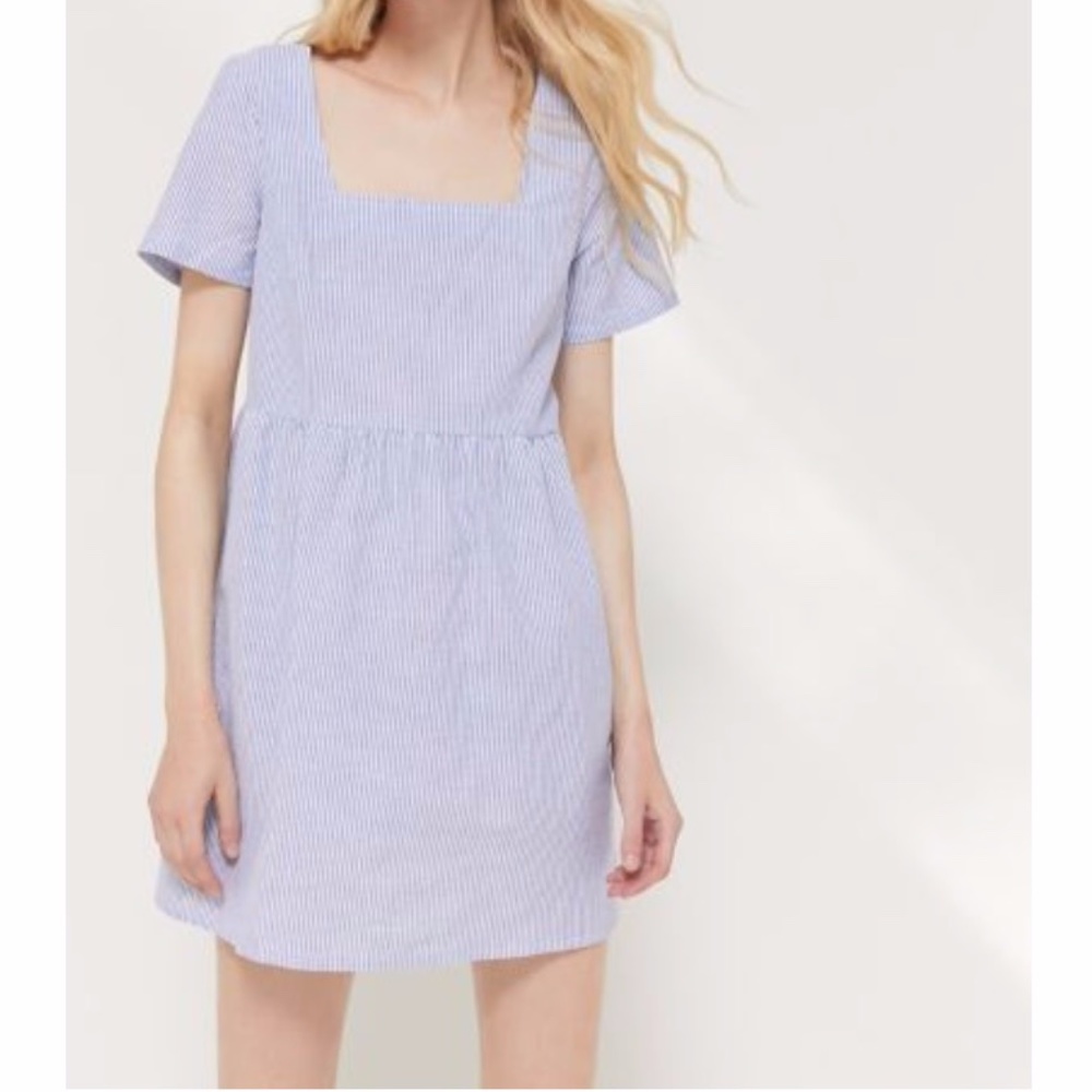 Urban Renewal Striped Seersucker Babydoll Dress